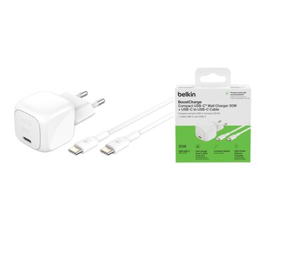 Зображення 6 Зарядний пристрій Belkin 30W USB-С PD (WCA008KQ1MWH-B6)