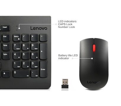 Зображення 2 Комплект мишка + клавіатура Lenovo N50 Black (888014322)