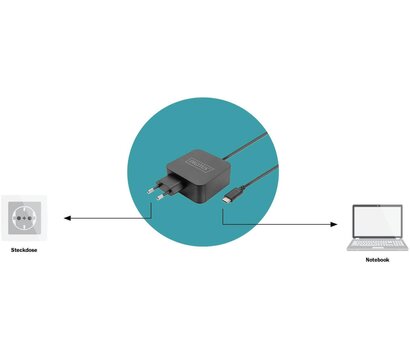 Изображение 3 Блок питания ноутбука Digitus USB-C 65 Вт (DA-10071)