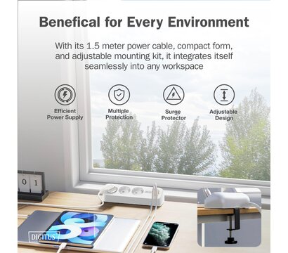 Изображение 3 Сетевой фильтр Digitus 3 р 1.5м White (DA-70626)