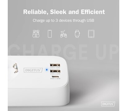 Изображение 4 Сетевой фильтр Digitus 3 р 1.5м White (DA-70626)