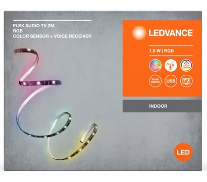 Зображення 4 Світлодіодна LED стрічка Ledvance Flex Audio TV 1,8W, 2M RGB Colorsen USB (4099854095283)