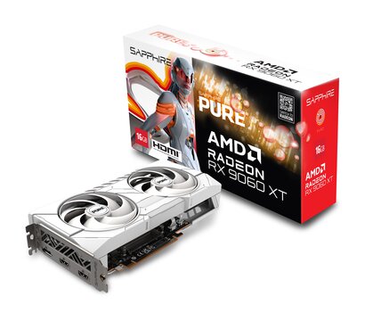 Зображення 6 Відеокарта Sapphire Radeon RX 9060 XT Pure Gaming OC White (16384MB, GDDR6, 192bit) — 11330-03-20G