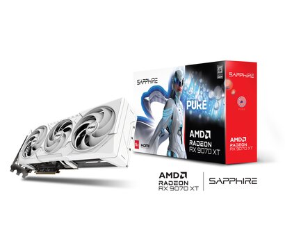 Зображення 6 Відеокарта Sapphire Radeon RX 9070 XT Pure Gaming OC White (16384MB, GDDR6, 256bit) — 11332-02-20G