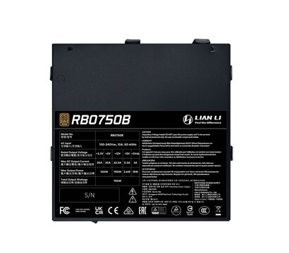 Изображение 2 Блок питания Lian Li RB0750B (G9P.RB0750B.B000.EU)