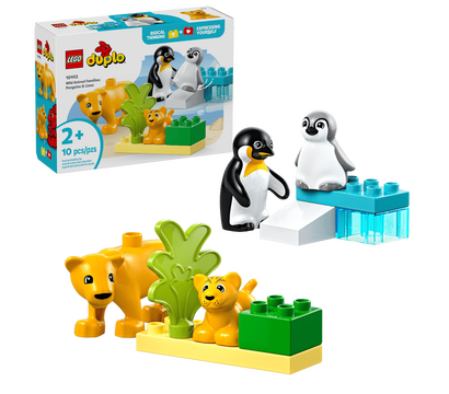 Изображение 2 Конструктор Lego Duplo Town Семейства диких животных: Пингвины и Львы (10442)