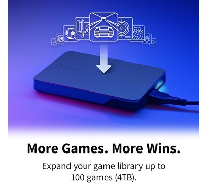 Зображення 3 Вінчестер Toshiba Canvio Gaming 4TB  2.5 USB 3.2 Dark Grey (HDTX240EK3CA)