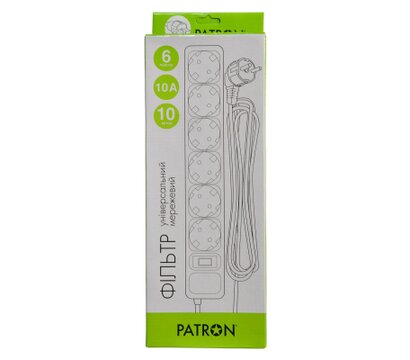 Изображение 2 Patron SP-10610 6р Black (EXT-PN-SP-10610) 6 розеток