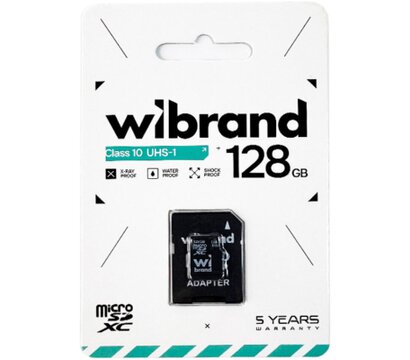 Зображення 2 Карта пам`яті Wibrand microSD 128GB class 10 (WICDHU1/128GB-A)
