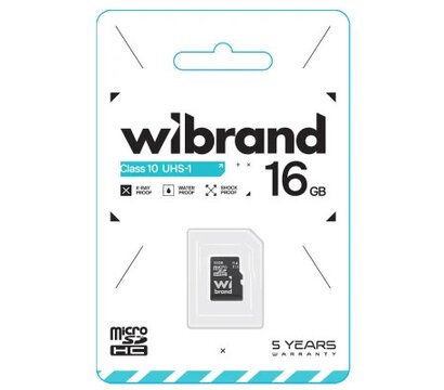 Изображение 2 Карта памяти Wibrand microSD 16GB class 10 UHS-I (WICDHU1/16GB)