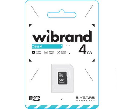 Зображення 2 Карта пам`яті Wibrand mictoSD 4GB class 4 (WICDC4/4GB)