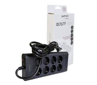 Зображення 3 Patron SP-1683-USB (EXT-PN-SP-1683-USB) 8 розеток