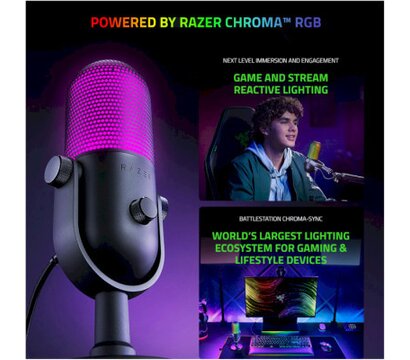 Изображение 3 Микрофон Razer Seiren V3 Chroma White (RZ19-05060200-R3M1) Для стриминга