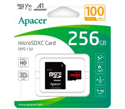 Зображення 3 Карта пам`яті Apacer microSDXC UHS-I Class10 256GB (AP256GMCSX10UB-R)