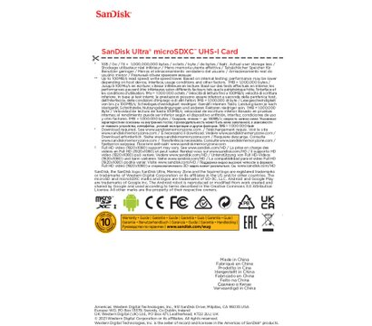 Зображення 3 Карта пам`яті SanDisk microSDXC class 10 256GB UHS-I Ultra (SDSQUNR-256G-GN3MN)
