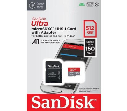 Зображення 3 Карта пам`яті SanDisk MicroSDXC 512GB Class 10 + SD-adapter - SDSQUAC-512G-GN6MA