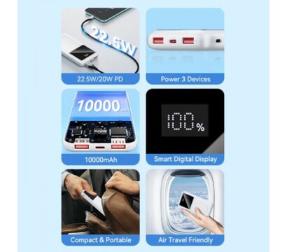 Зображення 3 УМБ Vention 10000 mAh 22.5W Black (FHKB0)