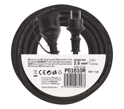 Изображение 4 Сетевой фильтр Emos P01810R 1 розеток