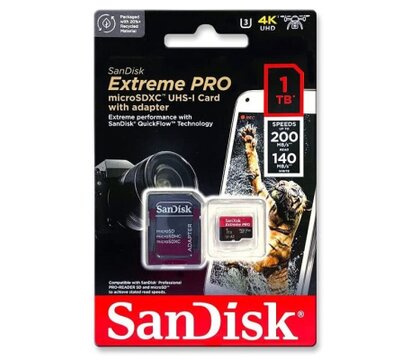 Зображення 4 Карта пам`яті SanDisk Extreme Pro V30 microSD C10 UHS-I U3 1TB + SD (SDSQXCD-1T00-GN6MA)