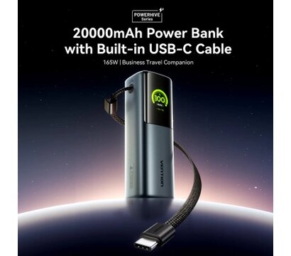 Зображення 4 Універсальна мобільна батарея Vention 20000 mAh 165W Gray (FKFH0)