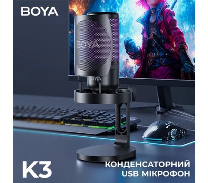 Изображение 5 Микрофон Boya K3-02 RGB Type-C/3,5 мм Black