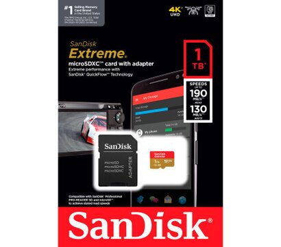 Зображення 5 Карта пам`яті SanDisk Extreme V30 microSD C10 UHS-I U3 1TB + adapter (SDSQXAV-1T00-GN6MA)