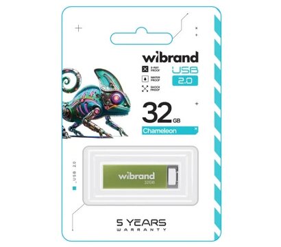 Изображение 2 USB флешка Wibrand Chameleon 32GB USB 2.0 Green (WI2.0/CH32U6LG)