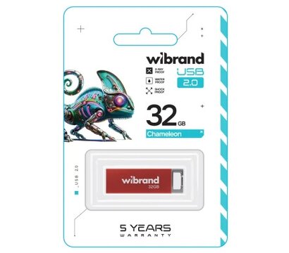 Изображение 2 USB флешка Wibrand Chameleon 32GB USB 2.0 Red (WI2.0/CH32U6R)