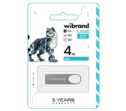 Зображення 2 USB флешка Wibrand Irbis 4GB USB 2.0 Silver (WI2.0/IR4U3S)