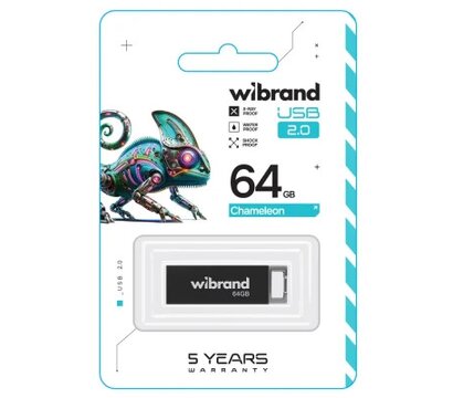 Изображение 2 USB флешка Wibrand Chameleon 64GB USB 2.0 Black (WI2.0/CH64U6B)