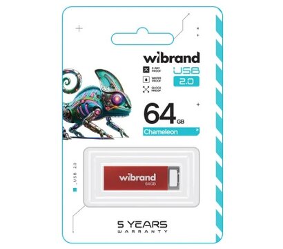 Изображение 2 Накопитель USB Wibrand Chameleon 64GB USB 2.0 Red (WI2.0/CH64U6R)