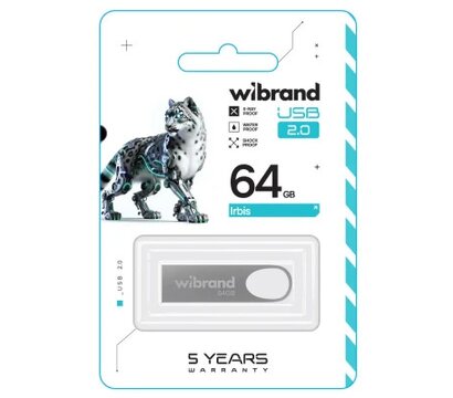 Изображение 2 USB флеш накопитель Wibrand Irbis 64GB USB 2.0 Silver (WI2.0/IR64U3S)