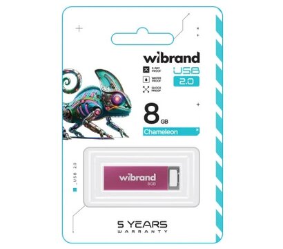Изображение 2 USB флеш накопитель Wibrand Chameleon 8GB USB 2.0 Pink (WI2.0/CH8U6P)