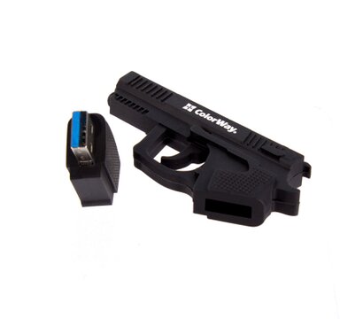 Зображення 4 USB флешка ColorWay Pistol 64 GB 3.0 Black (CW-USBPL64)