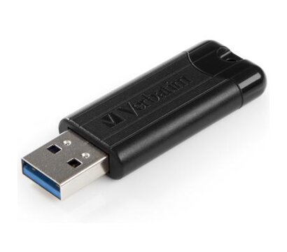 Зображення 4 USB флешка Verbatim 32GB PinStripe Black USB 3.0 (49317)