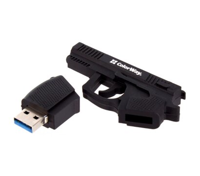 Зображення 5 USB флешка ColorWay Pistol 64 GB 3.0 Black (CW-USBPL64)