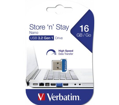 Зображення 5 Накопичувач USB Verbatim 16GB Store `n` Stay NANO Blue USB 3.0 (98709)