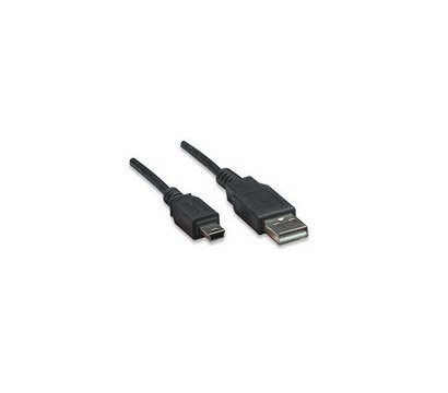 Зображення 5 Кабель Intracom Manhattan USB 2.0 AM-mini 5PM 1.8m Black — 333375
