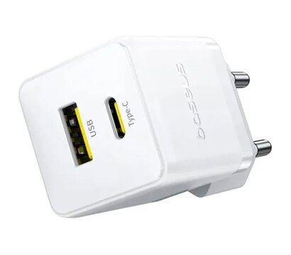 Изображение 2 Зарядное устройство Baseus Palm Fast Charger C+U 20W moon white (P10111608213-00)