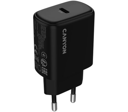 Зображення 2 Зарядний пристрій Canyon OnCharge 200 20W 1xPD EU Black (CNE-CHA200-11)