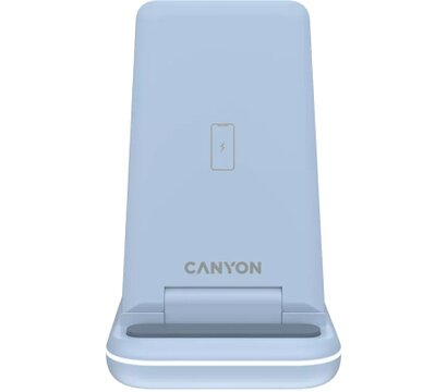 Изображение 2 Зарядное устройство Canyon WS-304 Foldable 3in1 Wireless charger Blue (CNS-WCS304BL)
