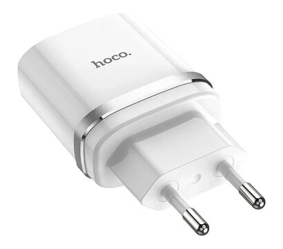 Зображення 2 Зарядний пристрій Hoco C12Q Smart USB QC3.0 + cable USB to USB-C 18W White (6931474716309)