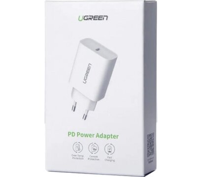 Зображення 2 Зарядний пристрій Ugreen USB-C PD20W CD137 white (60450)