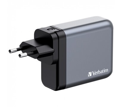 Зображення 2 Зарядний пристрій Verbatim GaN 140 W 4 ports (2xUSB-C-140 W,USB-C 20 W /USB-A -3.0) (32203)