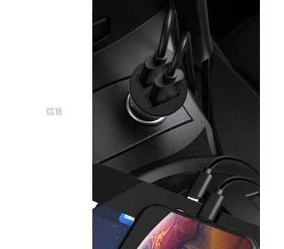 Зображення 2 Зарядний пристрій XO CC18 2.1A/2 USB Black (XO-CC18-BK)