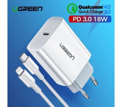 Зображення 3 Зарядний пристрій Ugreen USB-C PD20W CD137 white (60450)