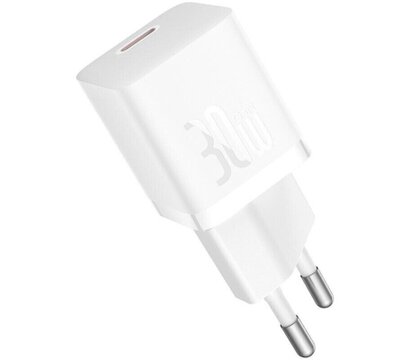 Зображення 4 Зарядний пристрій Baseus GaN5 Fast Charger USB-C 30W + Cable 1.0m Type-C 100W white (P10110902213-00)