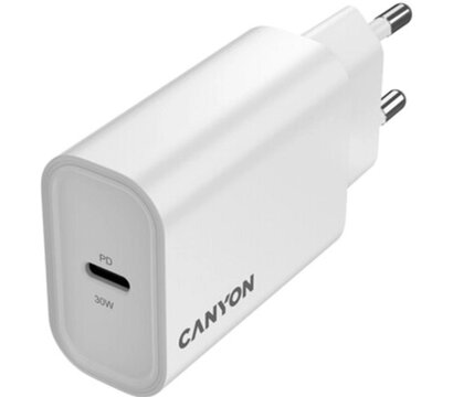 Изображение 4 Зарядное устройство Canyon 30CL OnCharge USB-C PD30W White (CNE-CHA30CLW)