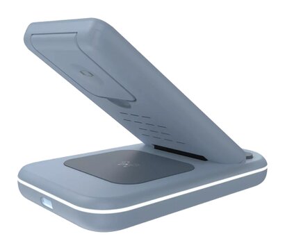 Изображение 4 Зарядное устройство Canyon WS-304 Foldable 3in1 Wireless charger Blue (CNS-WCS304BL)