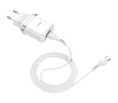 Зображення 4 Зарядний пристрій Hoco C12Q Smart USB QC3.0 + cable USB to USB-C 18W White (6931474716309)